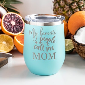 Mother's Day Stemless Wine Tumbler, Personalized Mama Bear with Cubs, Gift for Mom, Mothers Day Gift, Wine Lover image 3