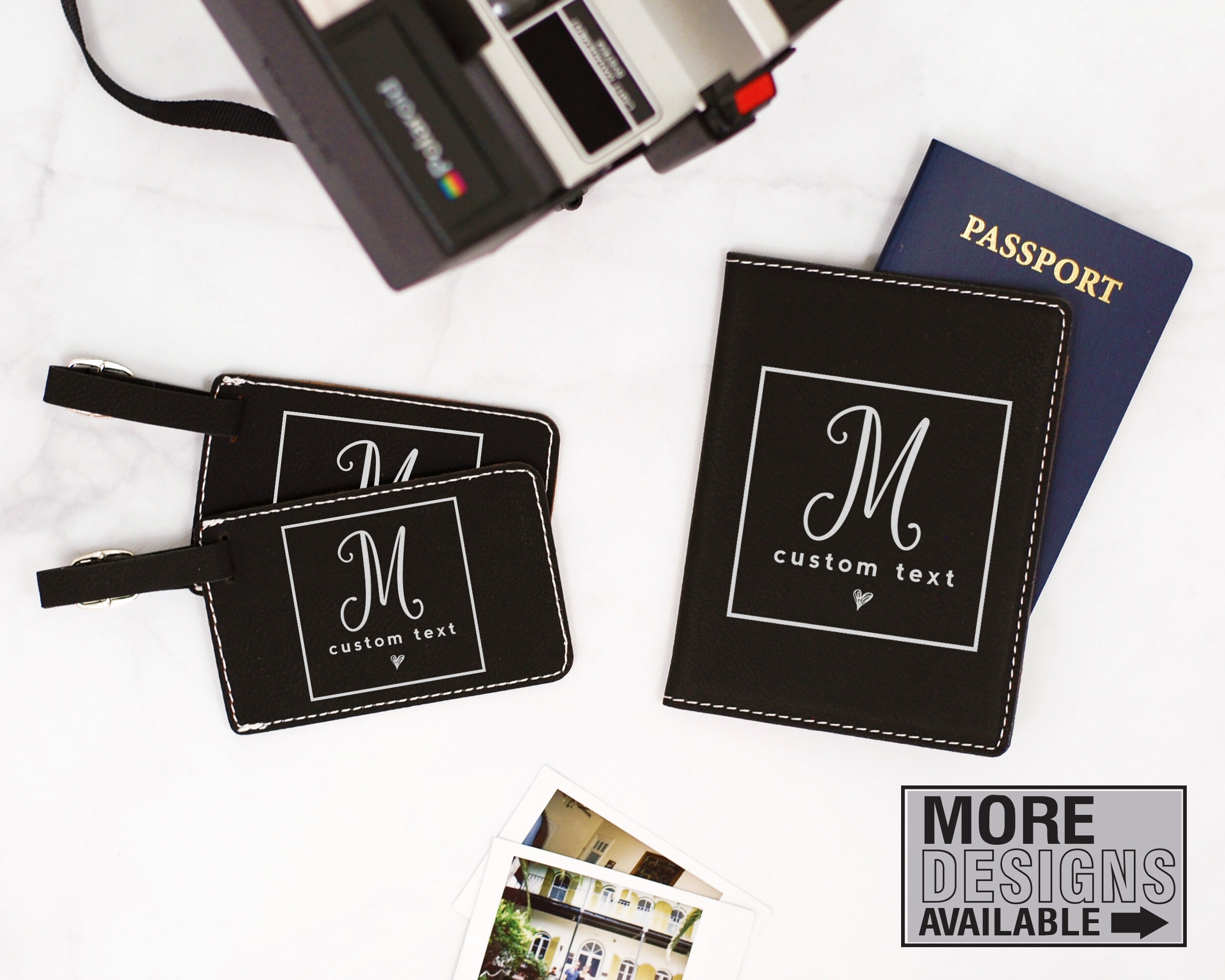 Monogram Passport Holder Custom Engraving Personalized Etsy