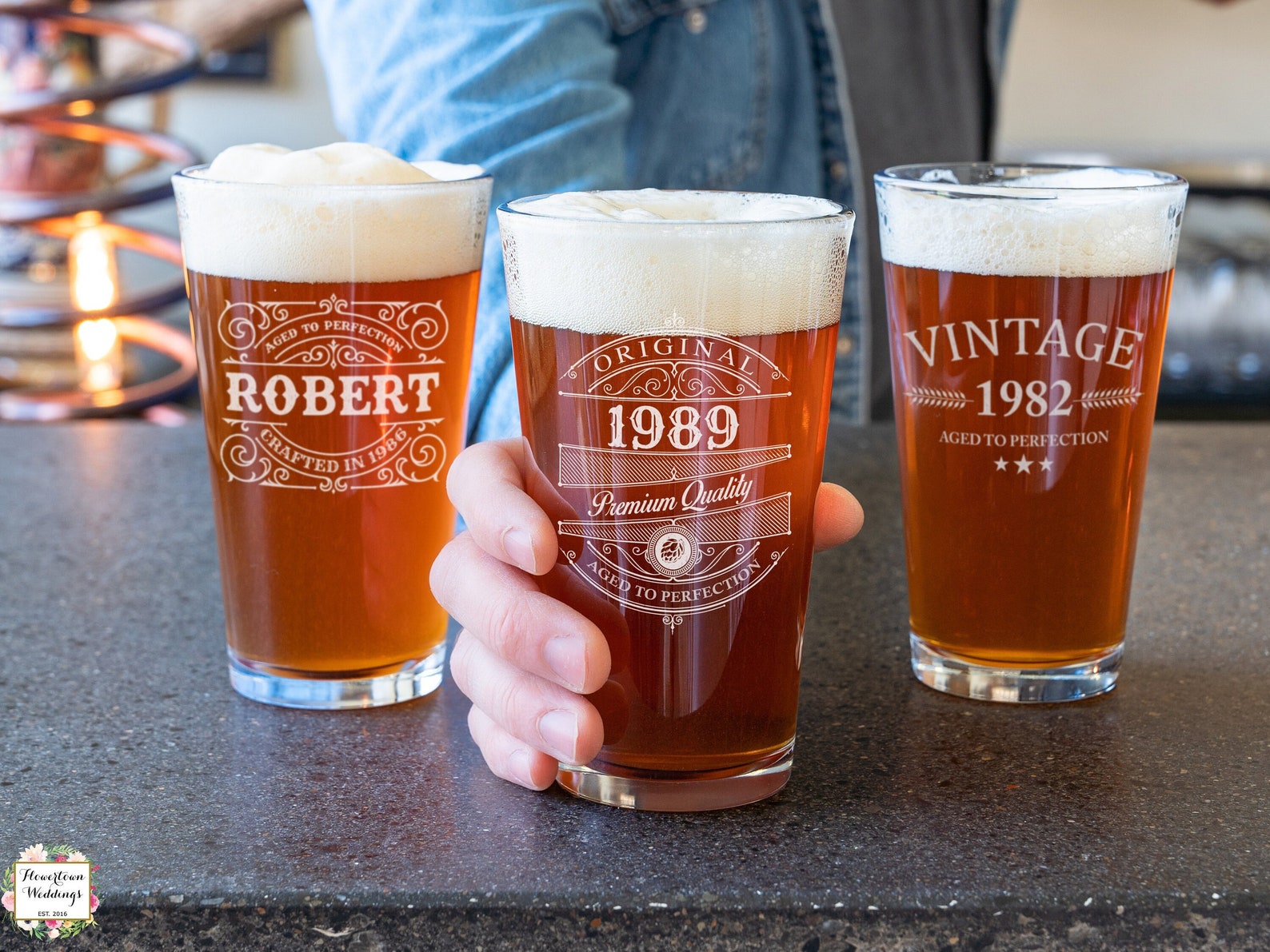 Personalized Beer Glass Birthday Gift for Him Birthday Beer Etsy