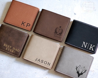 Men's Wallet, Thin Minimalist Style Wallet, Personalized Wallet, Gift for Him, Groomsman Gift, Husband Gift, Gift For Him, Engraved Wallet