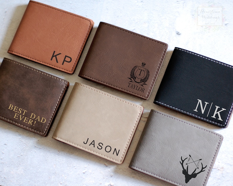 Men's Wallet, Thin Minimalist Style Wallet, Personalized Wallet, Gift for Him, Groomsman Gift, Husband Gift, Gift For Him, Engraved Wallet