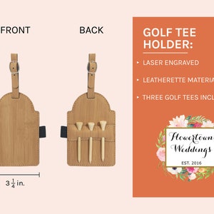 Father's Day Golf Gift, Personalized Golf Bag Tag, Personalized Father's Day Gift, Golf Tee Holder, Unique Golf Gift, Golf Gift for Dad image 6