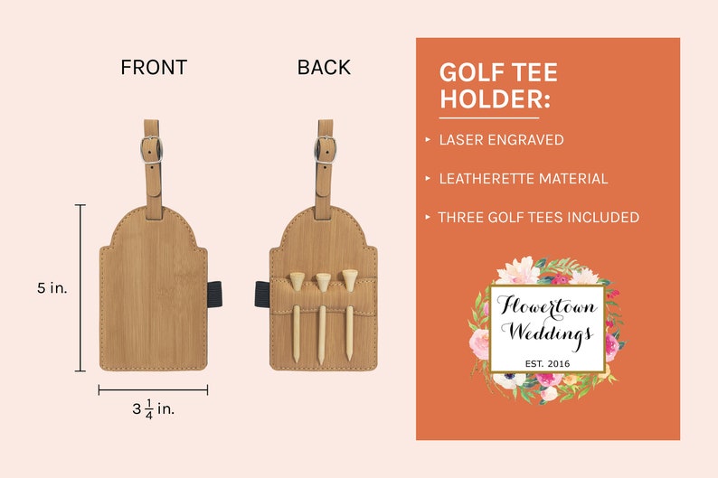 Father's Day Golf Gift, Personalized Golf Bag Tag, Personalized Father's Day Gift, Golf Tee Holder, Unique Golf Gift, Golf Gift for Dad image 6