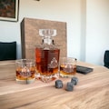 Decanter Set with Glasses, Decanter Gift For Him, Engraved Decanter For Husband, Birthday Day Gift, Personalized Decanter, Bourbon Lover