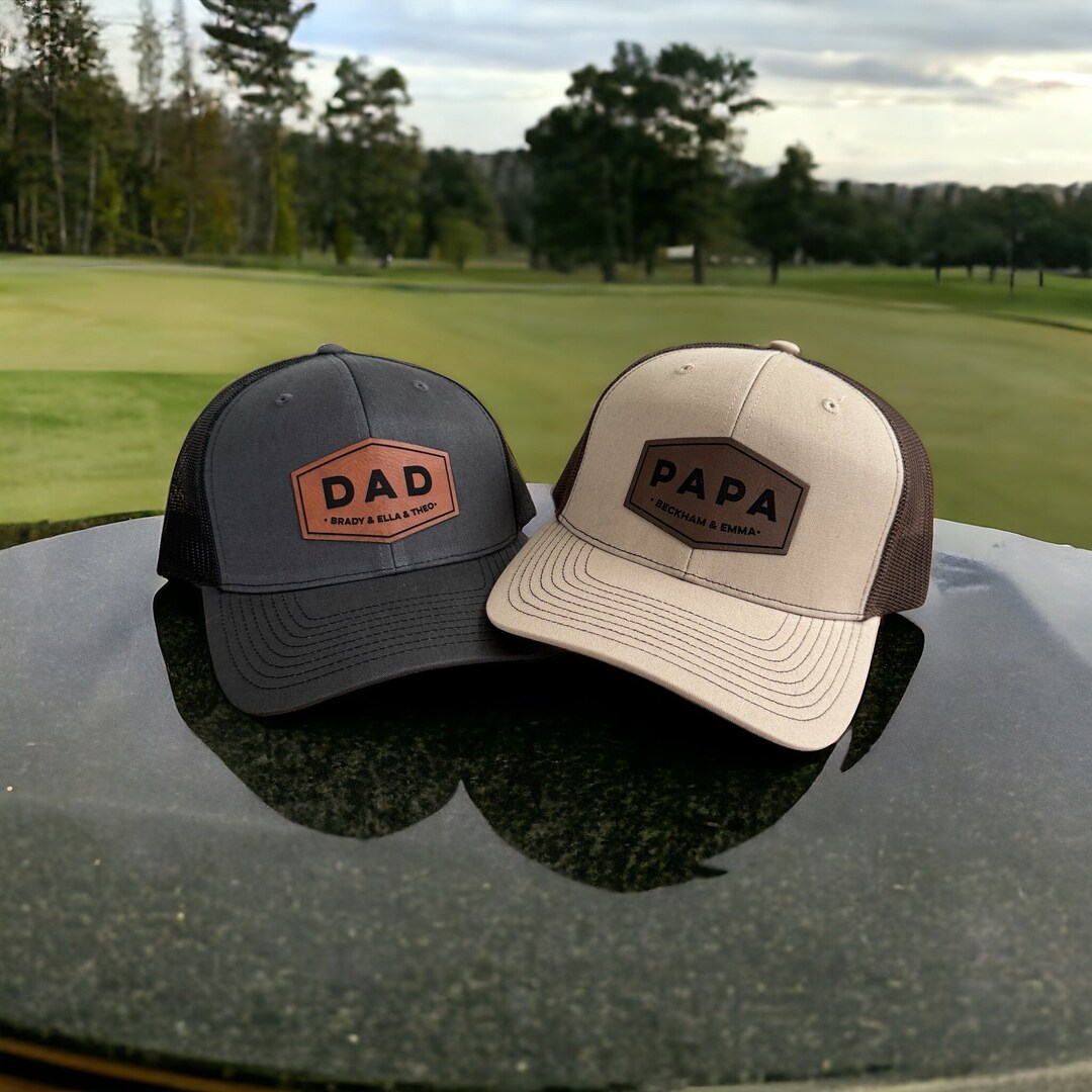 Custom Patch Hat for Dad - Leather Patch Hat - Gift for Dad - Dad Birthday Gift - Gift for Dad ...