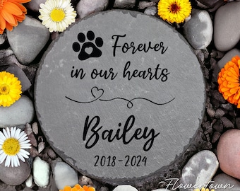 Personalized Pet Memorial Garden Stone, Custom Dog Memorial Stone, In Memory Garden Rock, Pet Loss Gift, Pet Memorial Stepping Stone