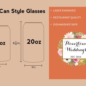 Personalized Beer Can Glass, Gift for Husband, Home Brew Gift, Home Bar Gift Idea, Engraved Beer Glass, Custom Beer Glass, Gift for Dad image 6