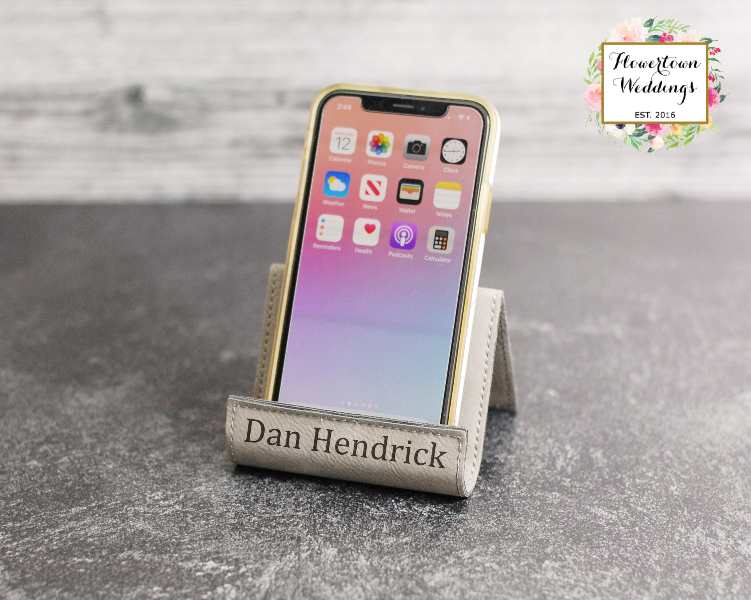 Personalized Phone Stand Engraved Phone Stand Office Gift Etsy