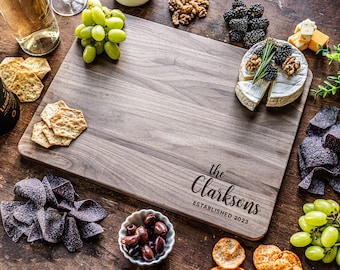 Wedding Cutting Board, Custom Name Engraved Bamboo Wedding Cutting Board, Anniversary Gift, Personalized Wedding Gift,Custom Wooden Chopping