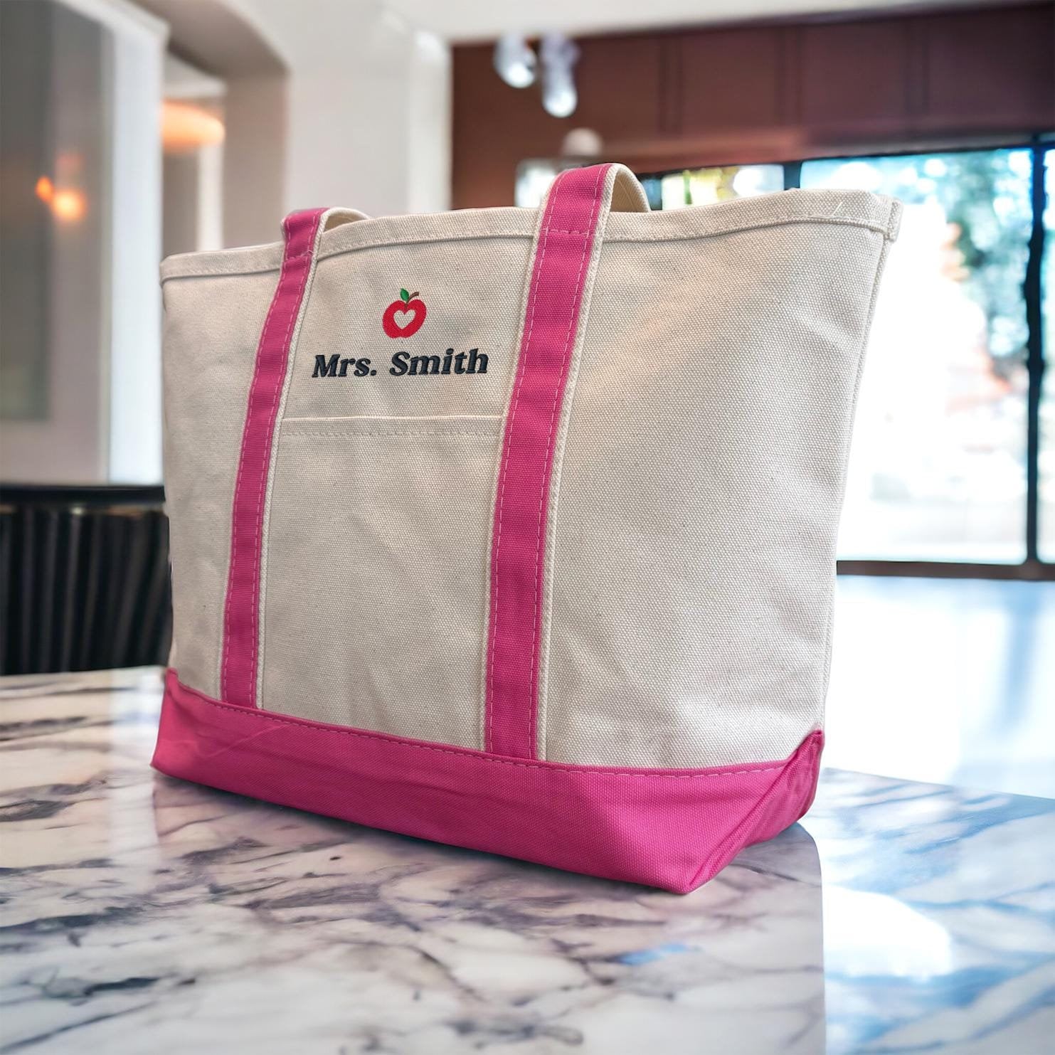 Custom Teacher Work Bag, Personalized Teacher Tote, Teacher Gifts, Teacher Appreciation, Teacher School Bag, Monogram Gifts for Teacher