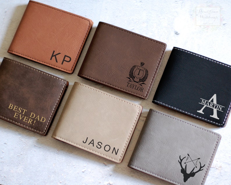 Men's Wallet, Thin Minimalist Style Wallet, Personalized Wallet, Gift for Him, Groomsman Gift, Husband Gift, Gift For Him, Engraved Wallet 