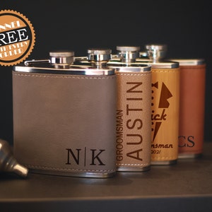 Groomsmen Proposal Gift Set, Groomsman Proposal Flask Set, Groomsmen Gift Box, Best Man Gift, Will You Be My Groomsman, Wedding Party Favors image 2