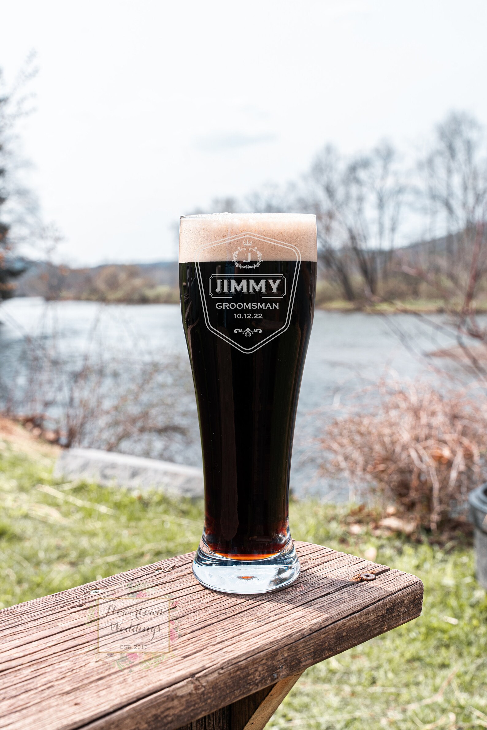 best man beer glass