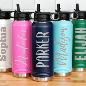 Custom Laser-Engraved Water Bottles (16 oz) - No Minimums