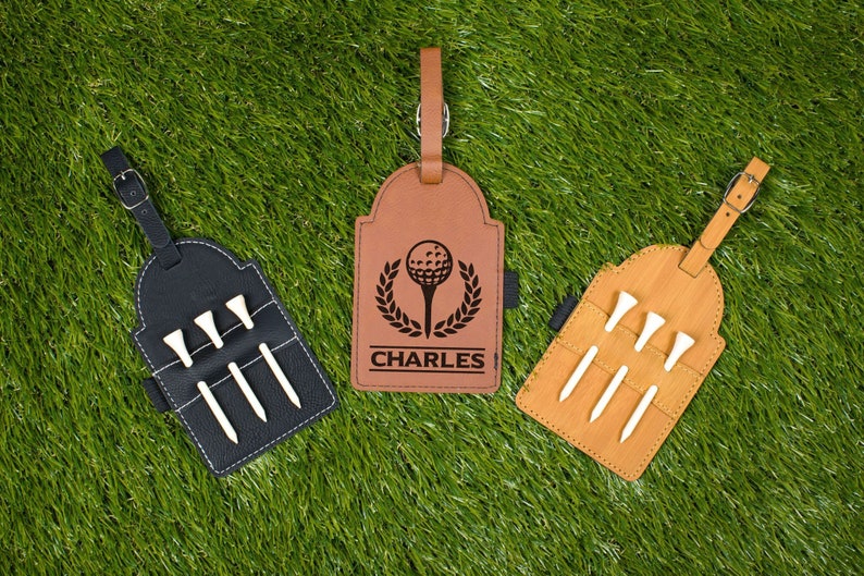 Father's Day Golf Gift, Personalized Golf Bag Tag, Personalized Father's Day Gift, Golf Tee Holder, Unique Golf Gift, Golf Gift for Dad image 2
