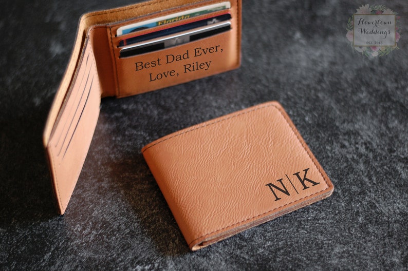 Men's Wallet Personalized Wallet Gift for Him Groomsman Etsy