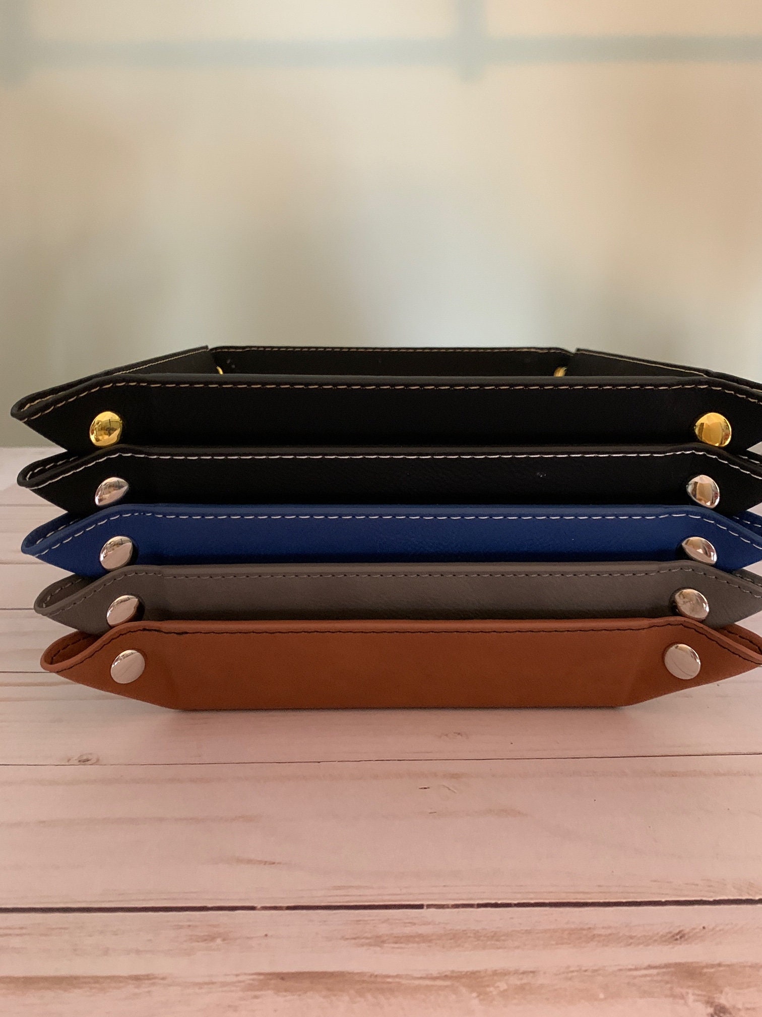 Monogrammed Oxford Snap Valet main image 1