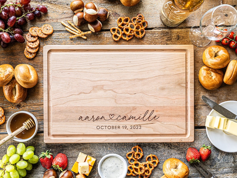 Housewarming Gift, Personalized Cutting Board, Juice Groove Cutting Board, Charcuterie Board, Self Gift, Home Sweet Home, Gift for Mom image 2