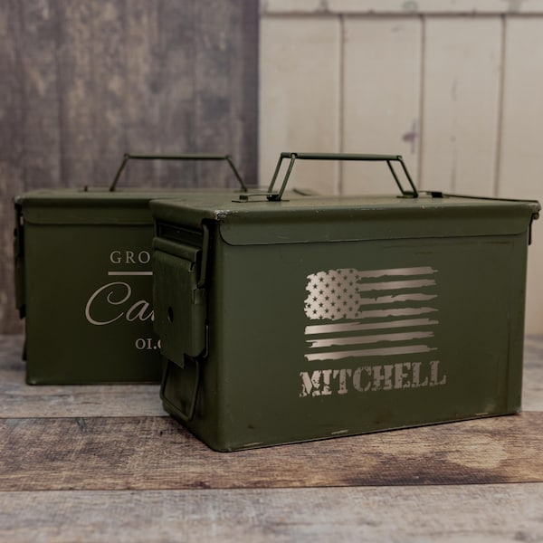 Custom Ammo Box - Personalized Ammunition Can - Gifts For Him - Gifts For Men - Birthday Gifts For Men - Military Gift - Anniversary Gift
