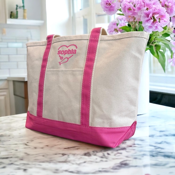 Embroidered Nurse Tote Bag, Personalized Nurse Tote Bag, Custom Nurse Work Bag, Nurse Gifts, Nurse Appreciation, Monogram Gifts for Nurses
