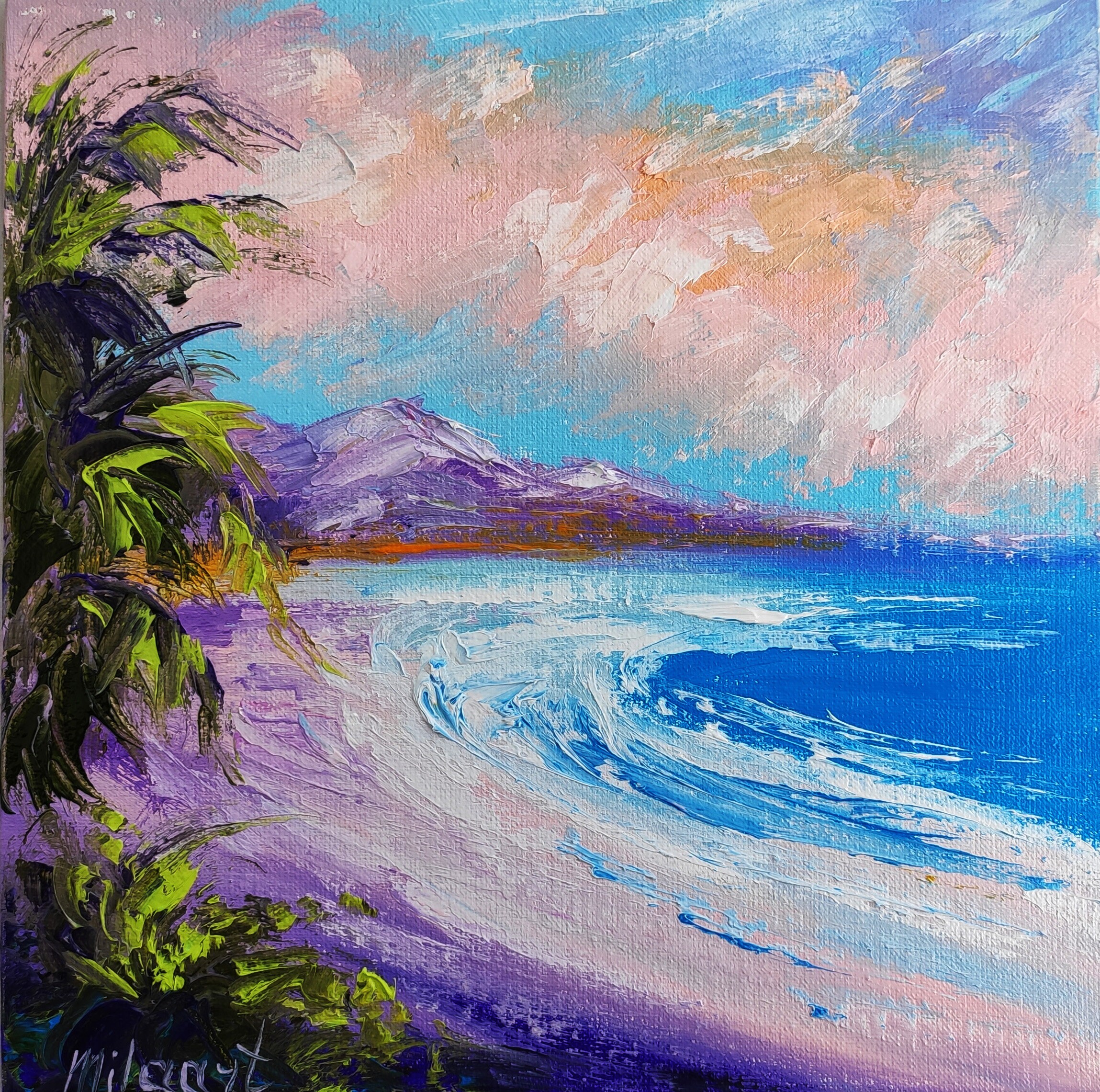 Hawaii lienzo arte Gran pintura al óleo Cottagecore decoración de la  habitación Espátula Pintura al óleo tropical de gran tamaño sobre lienzo  por MilaPollyart - Etsy México, image size:2298x2280