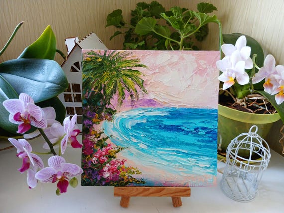 No.223♡特大サイズ♡フレーム付きキャンバスアート　風景画　海の絵画 キャンバスアート ハワイ 画家 No 223 特大サイズ フレーム付き