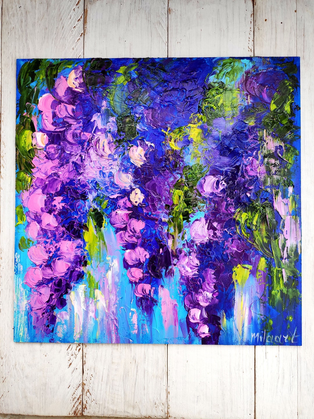 YEESAM ART Pittura Ad Olio Con Numeri Fai Da Te, Farfalle Viola, 40x50 Cm, Tela Con Cornice, Kit Per Adulti E Bambini