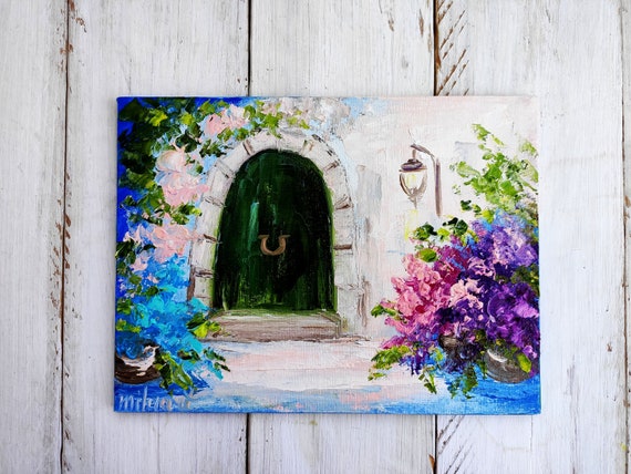 Garden Impasto Oil Painting on Canvas French Floral Landscape