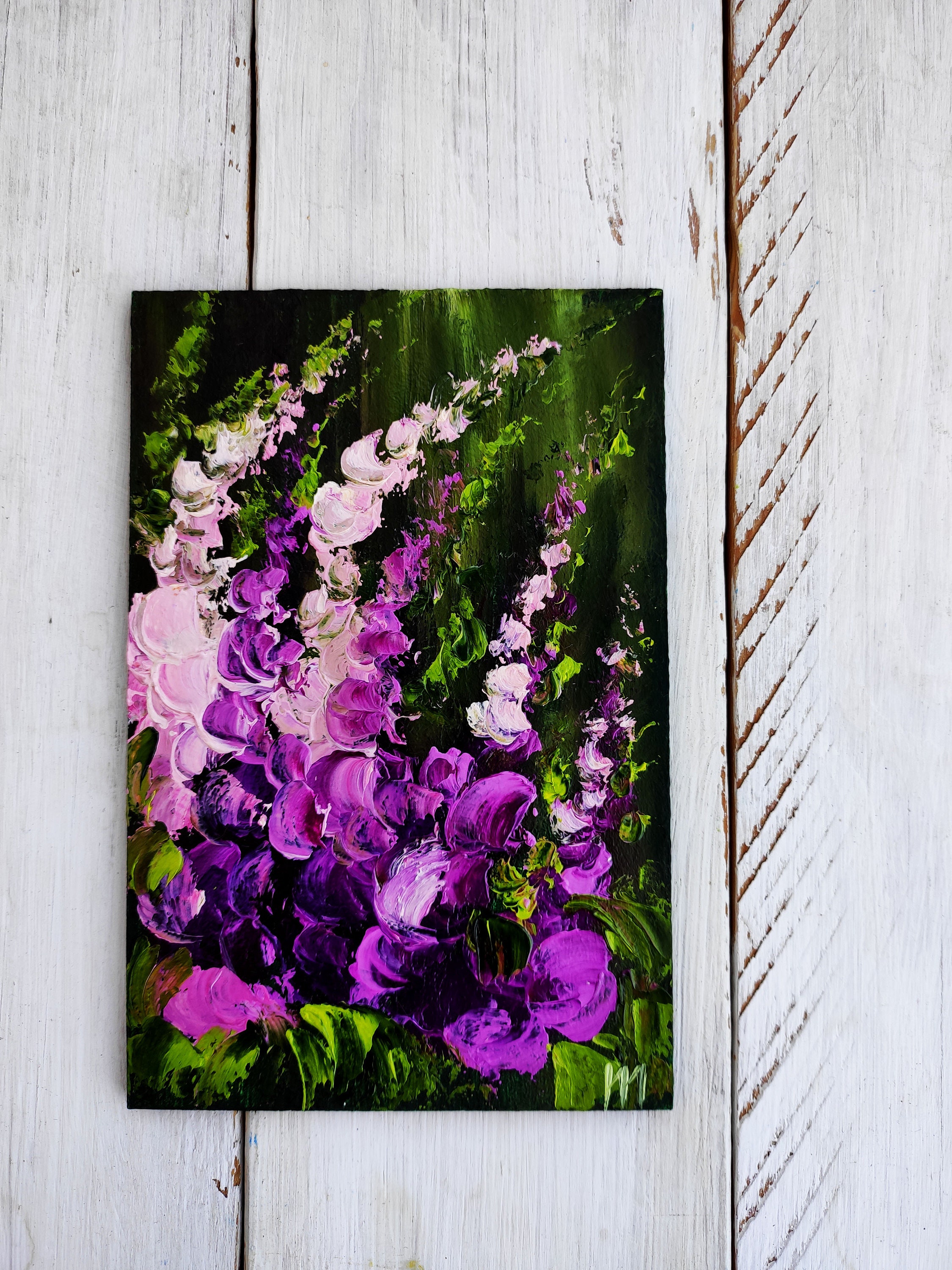 2 piece painting flowers gallery wall set mini canvas art Etsy