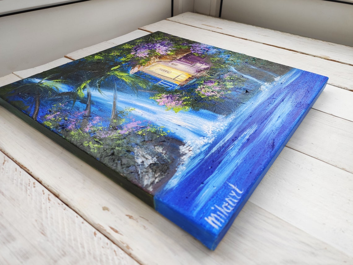 Hawaii original oil painting on canvas impasto Hawaiian art Etsy