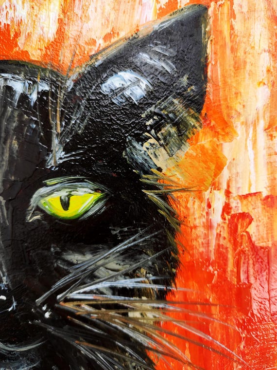黒猫オリジナル絵画 黒猫」 by n.kingyo｜Artmeter｜暮らしを彩るアートが、きっと