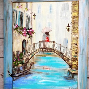 Venice Oil Painting Venice Italy Landscape Venice Wall Art Framed Venice Oil Painting Venice Italy Landscape Venice Wall Art Framed