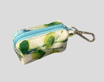Floral Dog Poop Bag Holder | Dog Waste Bag Dispenser | Modern Leash Bag | Chic Poop Bag | Handmade | Luna
