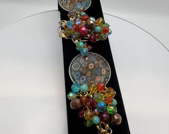 Millefiori glass bracelet