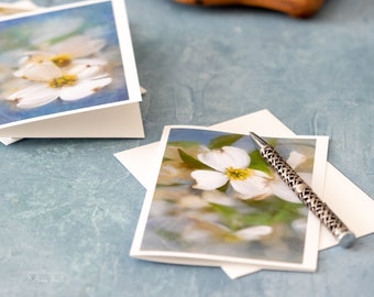 Dogwood Stationery Note Cards, Easter Stationery, Boxed set of 6 or 12 with White Envelopes; Gifts Under 20;