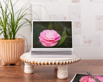 Pink Perfection Camellia Stationery Notecards; Set of 6 or 12; Folded; Blank Inside; Gift Under 20