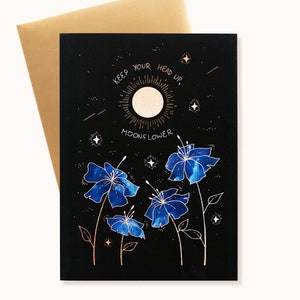 Carte de voeux fleur de lune