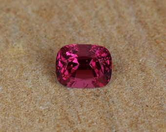 GRS Certified 3.65 ct Reddish Pink Burma Spinel | Cushion Cut Gemstone