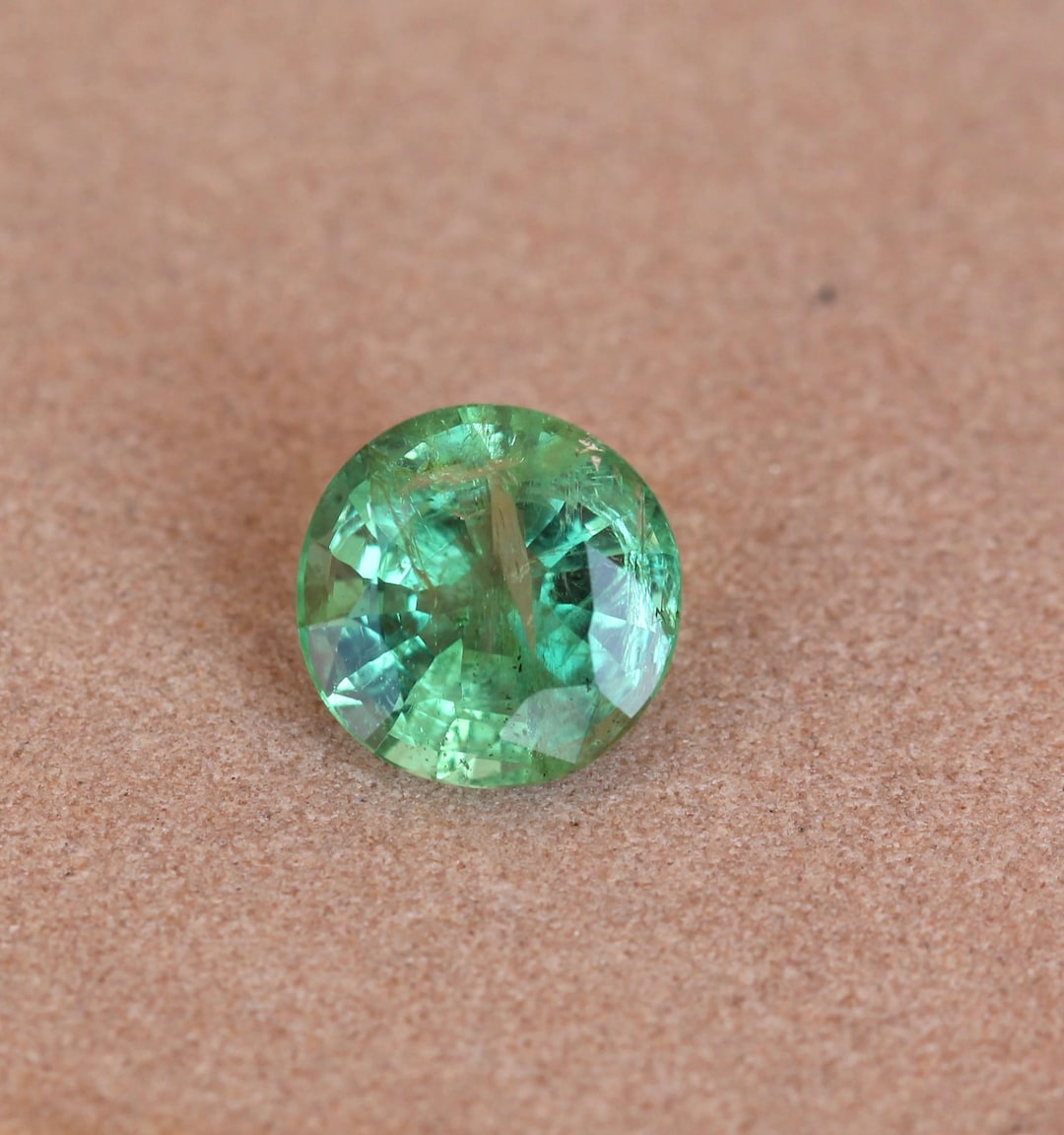 Natural Zambian Emerald Round Cut Stone, 2.66 Ct (9mm) - Etsy