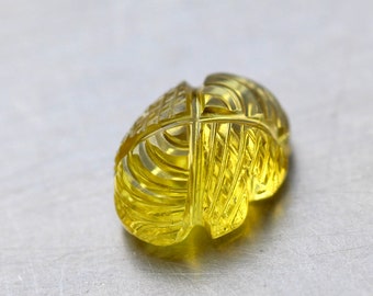 Carved Yellow Tourmaline, 3.40 ct Mozambique Gemstone