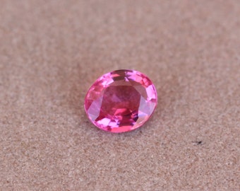Hot Pink Burma Spinel, 1.05 ct Oval Cut Loose Gemstone.