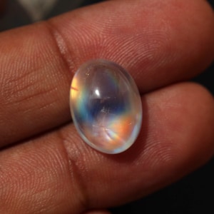 Cabochon di pietra di luna arcobaleno di alta qualità, cabochon sciolto, cabina di pietra di luna arcobaleno del peso di circa 11,16 ct.