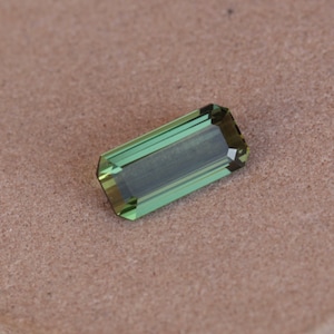 Dark olive green tourmaline octagon cut stone 2 ct, loose octagon, emerald cut stone, emerald engagement ring, octagon engagement ring.