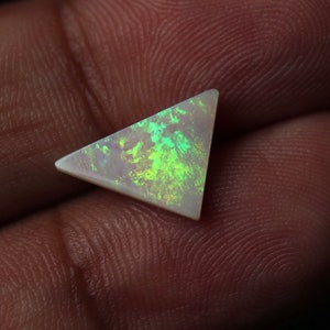 Fancy shaped Australian cabochon 1.36 carats, fancy cabochon, opal cabochon, crystal opal, white opal, triangular cabochon.