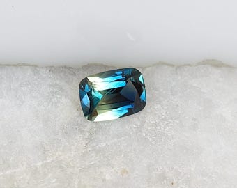 0.71ct, natural bicolor cushion cut sapphire ring, kenya sapphire, africa gemstone, unheated sapphire, gorgeous gemstone, amazing beauty.