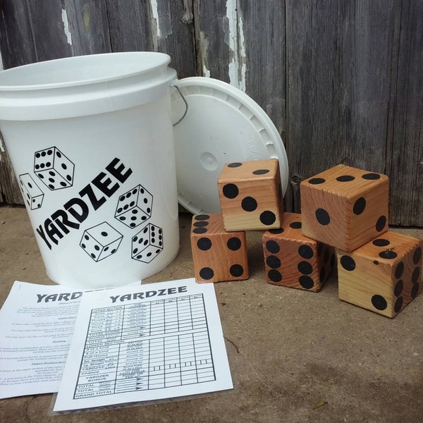 Yardzee - Yard Game - Reception Game - Wedding - Yard Yahtzee - Giant Yahtzee - Summer Fun