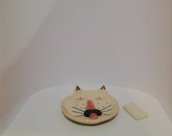 Porte Savon Chat Etsy