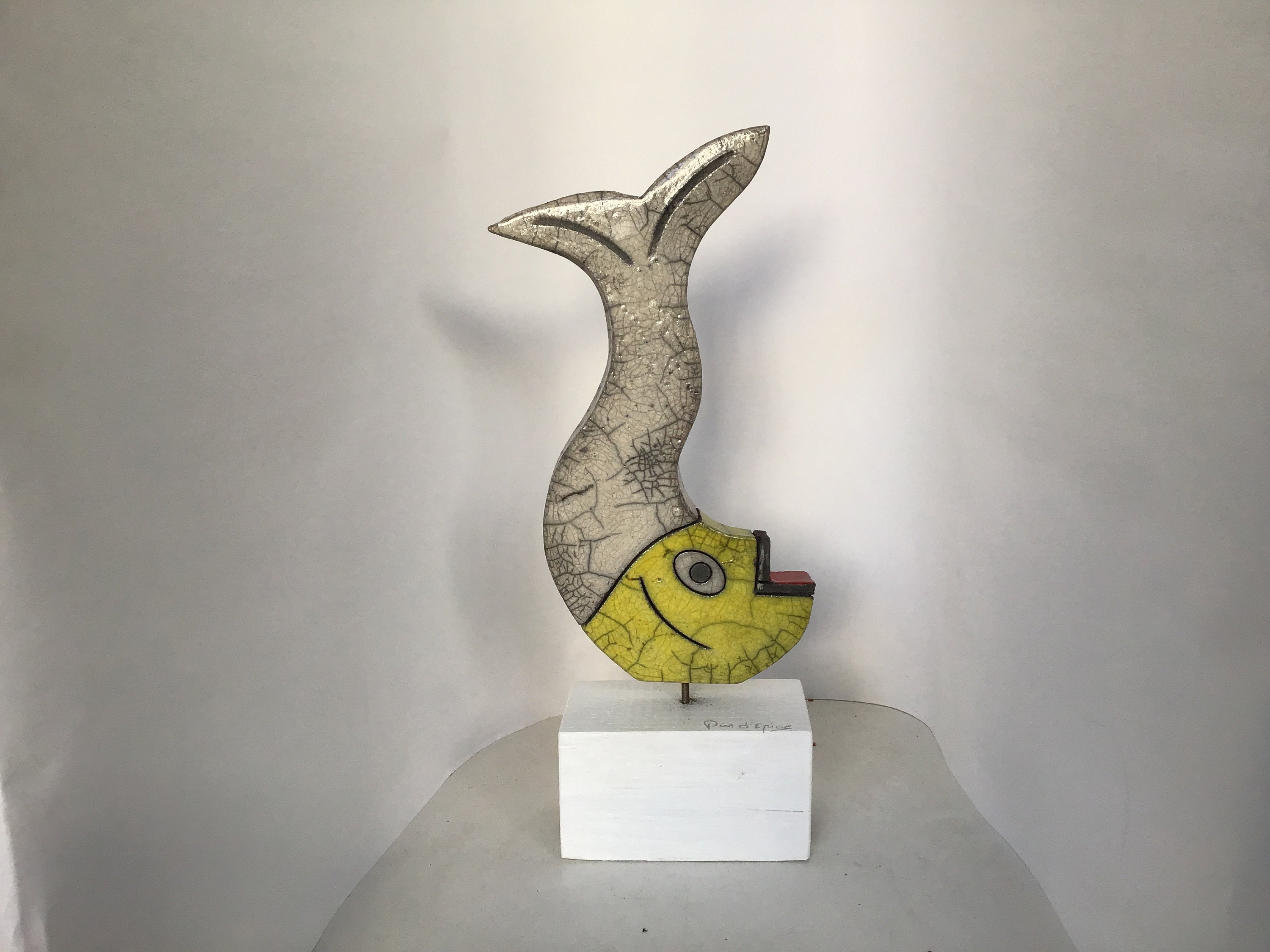 Poisson en Céramique Grès Raku
