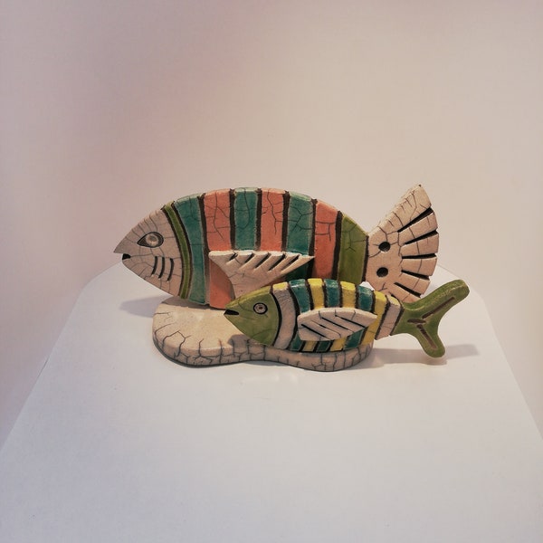 Poissons en céramique Raku (commande avant le 25 Décembre 2020) un magnet poisson est offert)