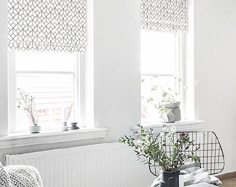 white linen roman shades charcoal bombay square blackout curtain custom roman shade geometric pattern modern curtains fabric blinds flat and fold home decor ginkgo shade etsy white linen roman shades charcoal bombay square blackout curtain custom roman shade geometric pattern modern curtains fabric blinds flat and fold home decor ginkgo shade etsy